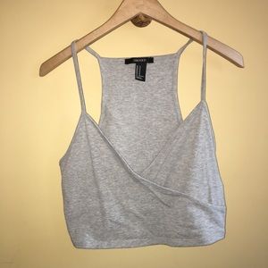 Forever 21 Grey Crop Tank Top